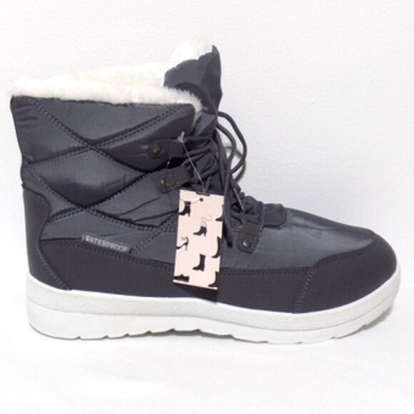 3M Thinsulate Women’s Gray with White Faux Fur Waterproof Winter Boots – Size 11 - Picture 8 of 10